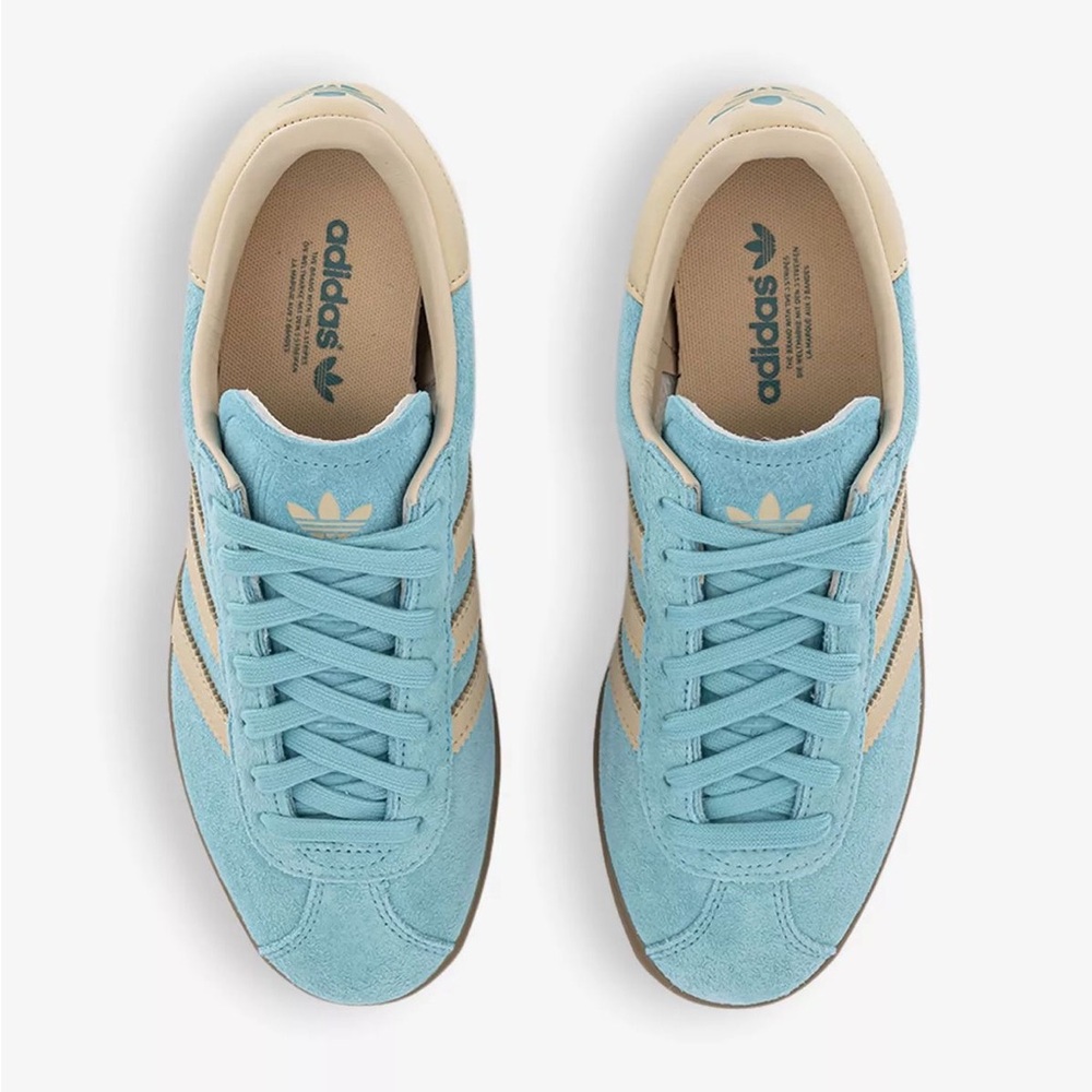 Adidas Women's Blue and Cream Sneakers